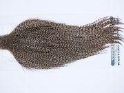 726 - Hebert Dry Fly Hackle, Dun Grizzly Pro Grade Rooster Cape, Ties Sizes 14-24
