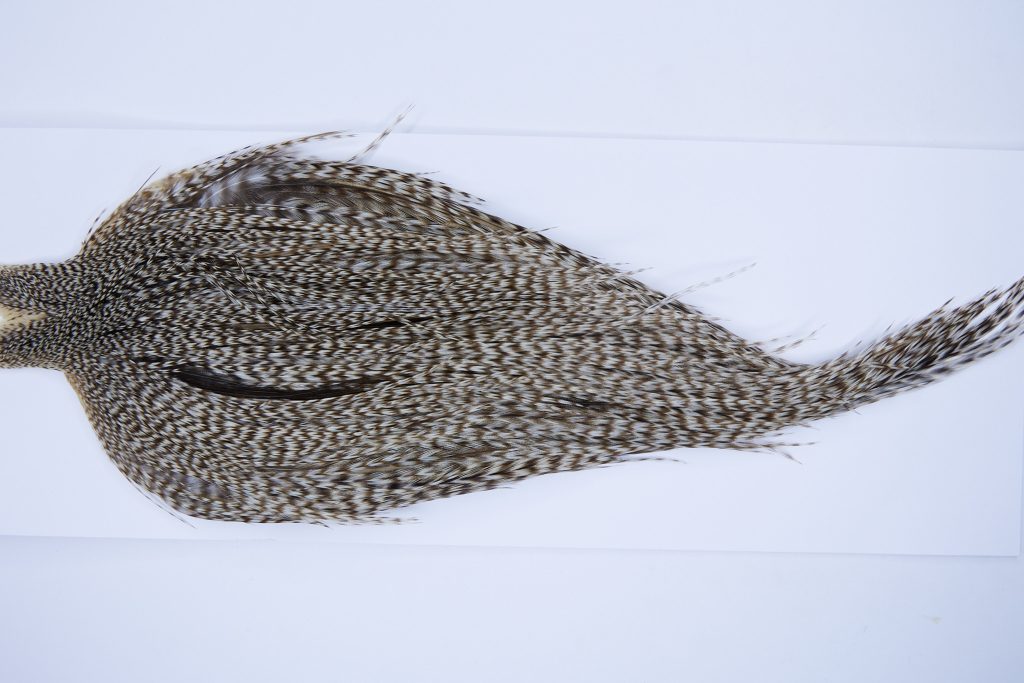 9425 - JimsFlyCo Dry Fly Hackle, Grizzly Dun Variant #1 Grade Rooster Cape, Ties Sizes 12-22