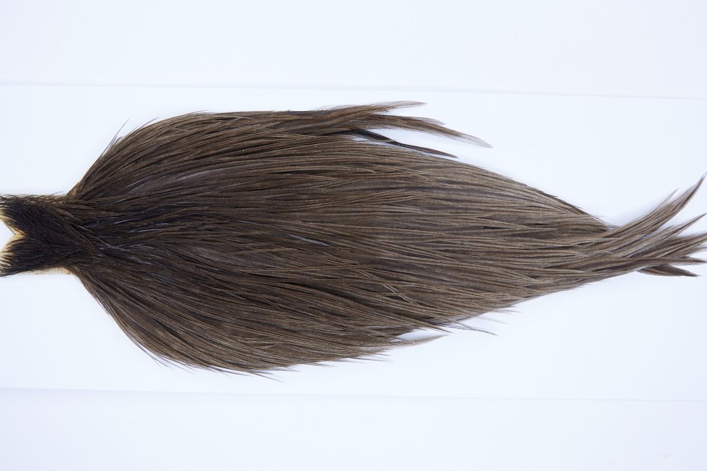 9748 - JimsFlyCo Dry Fly Hackle, Grey Dun #2 Grade Rooster Cape, Ties Sizes 10-20