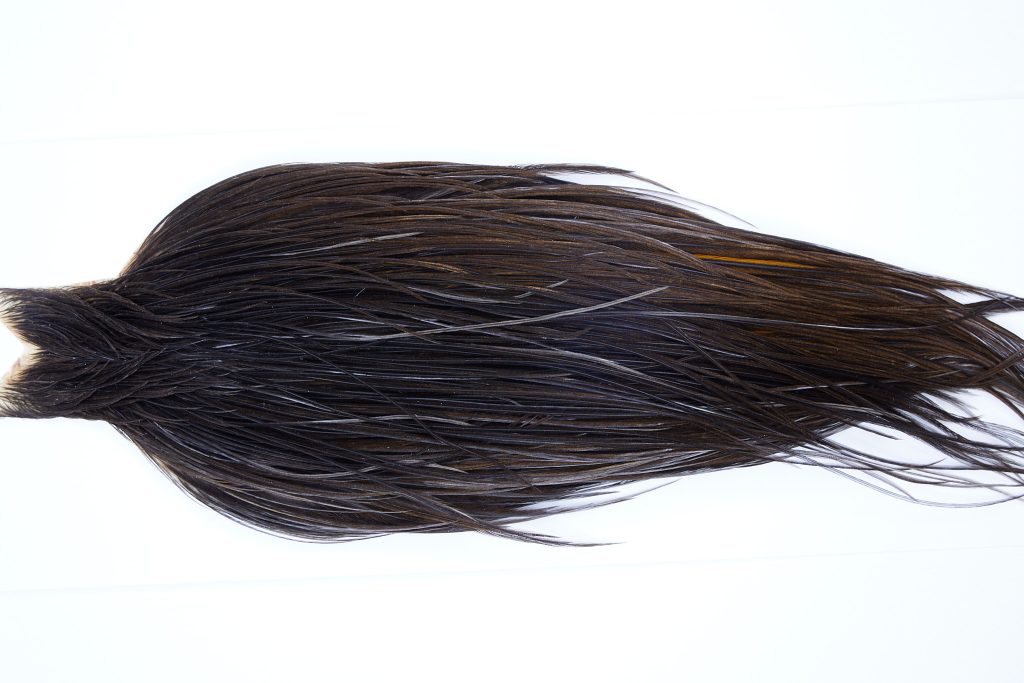 9864 - JimsFlyCo Dry Fly Hackle, Brown Dun #1 Grade Rooster Cape, Ties Sizes 10-18