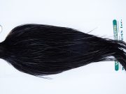 1042 Hebert Dry Fly Hackle, Silver Grade Rooster Cape Black Ties Sizes 12-22