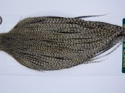 1087 Hebert Dry Fly Hackle, Bronze Grade Rooster Cape Grizzly Variant Ties Sizes 10-22