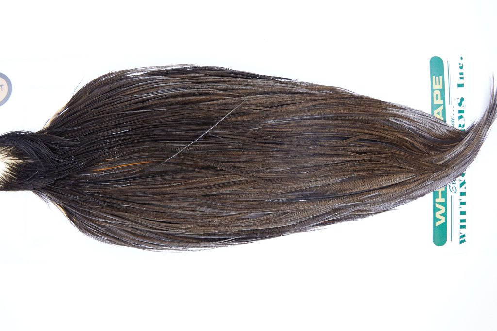 1122 Hebert Dry Fly Hackle, Bronze Grade 10-22 Dark Brown Dun Ties Sizes 10-22