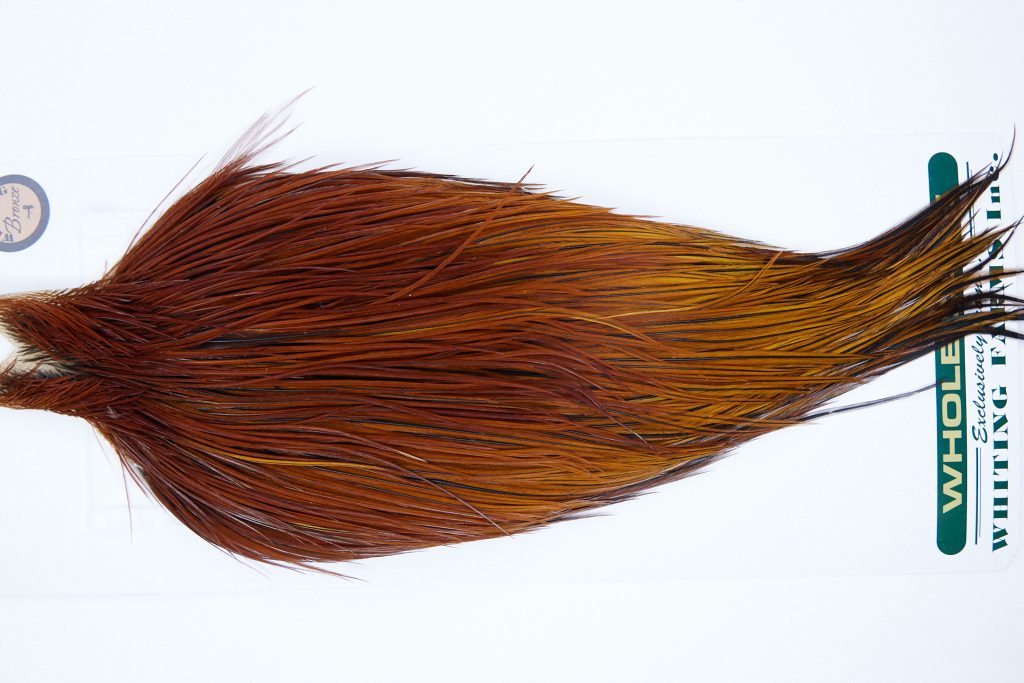1128 Hebert Dry Fly Hackle, Bronze Grade 10-22 Medium Brown Ties Sizes 10-22