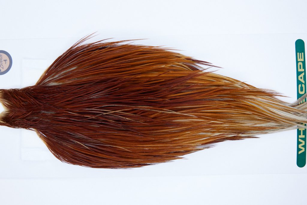 1140 Hebert Dry Fly Hackle, Bronze Grade 12-24 Medium Brown Ties Sizes 12-24