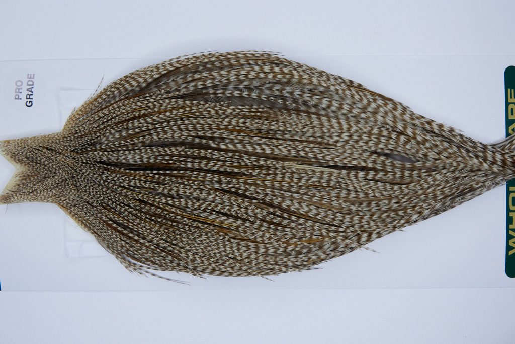 1279 Hebert Dry Fly Hackle, Pro Grade Rooster Cape Dun Grizzly Ties Sizes 8-20