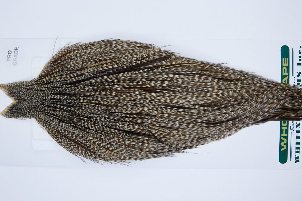 1284 Hebert Dry Fly Hackle, Pro Grade Rooster Cape Dun Grizzly Ties Sizes 10-24