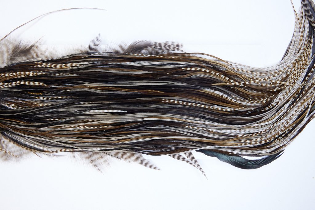 1354 Hebert Dry Fly Hackle, Bronze Grade 12-14 Variant Ties Sizes 12-14
