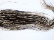 1355 Hebert Dry Fly Hackle, Bronze Grade Rooster Saddle Variant Ties Sizes 14-16