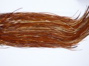 1377 Hebert Dry Fly Hackle, Bronze Grade Rooster Saddle Medium Brown Ties Sizes 14-16