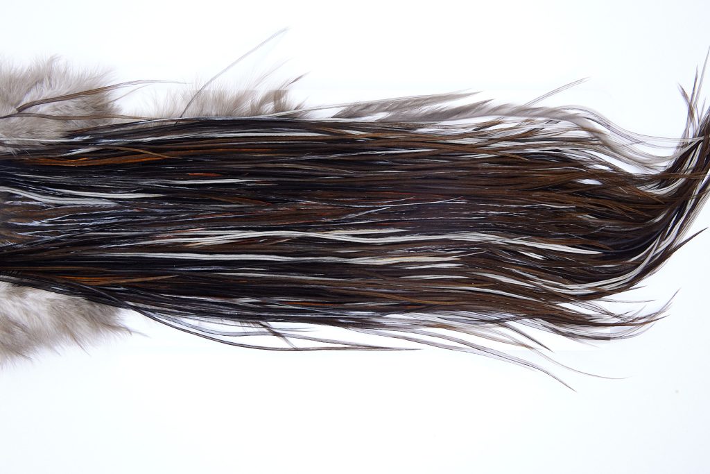 1379 Hebert Dry Fly Hackle, Bronze Grade 14-16 Dark Brown Dun Ties Sizes 14-16