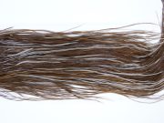 1380 Hebert Dry Fly Hackle, Bronze Grade Rooster Saddle Dark Brown Dun Ties Sizes 14-16