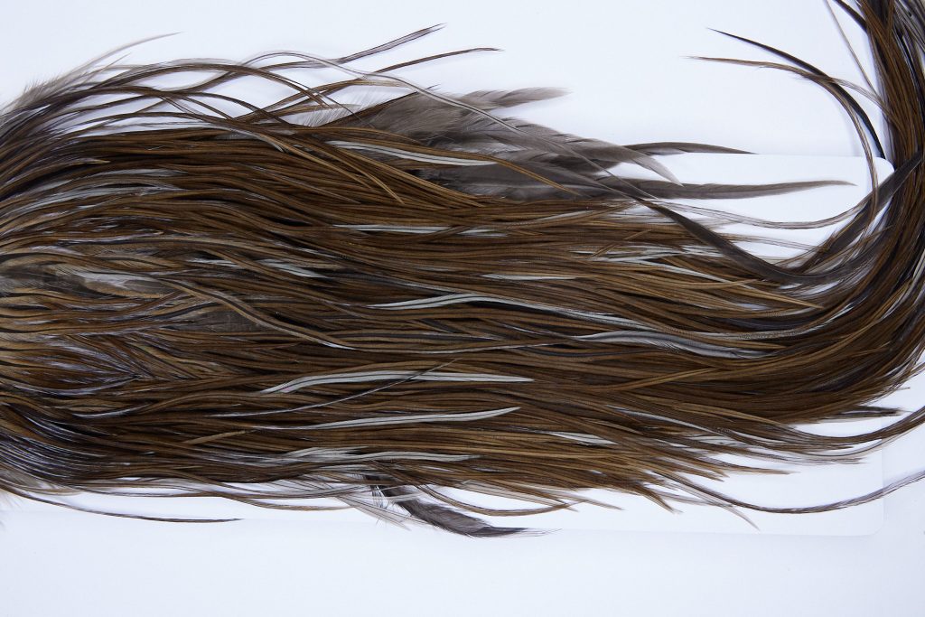 1386 Hebert Dry Fly Hackle, Pro Grade 14-16 Dark Brown Dun Ties Sizes 14-16
