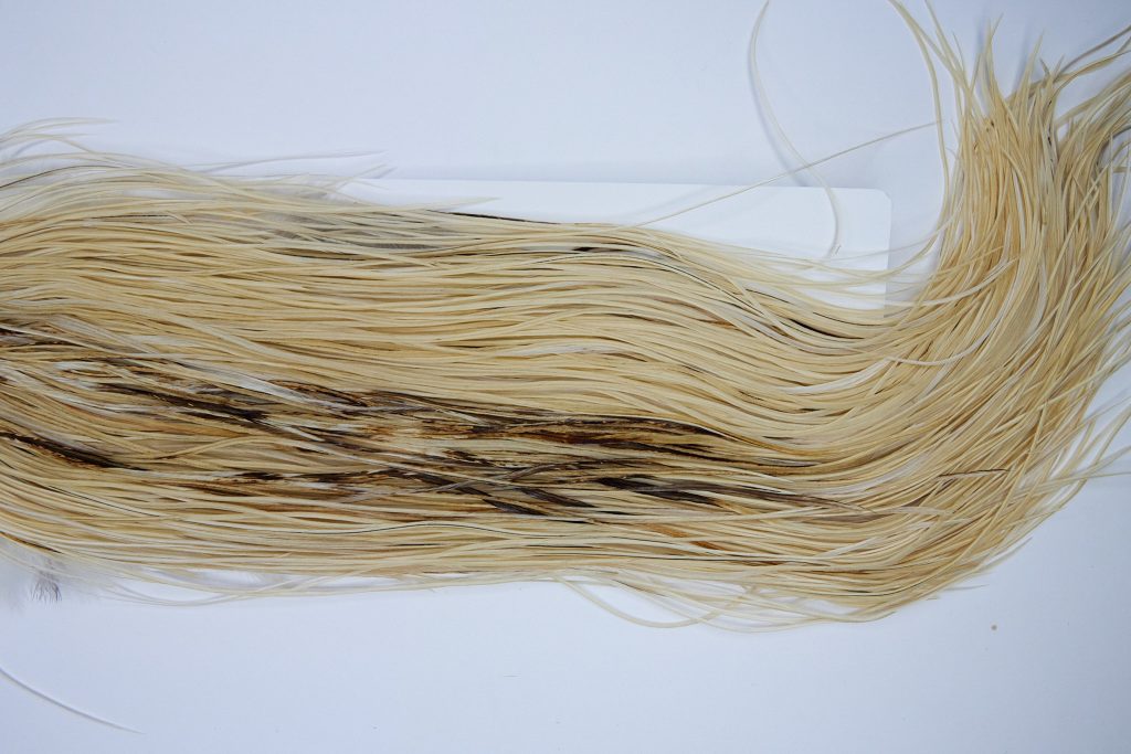 1593 Whiting Dry Fly Hackle, Gold Grade Midge Saddle Light Ginger Ties Sizes 16-18