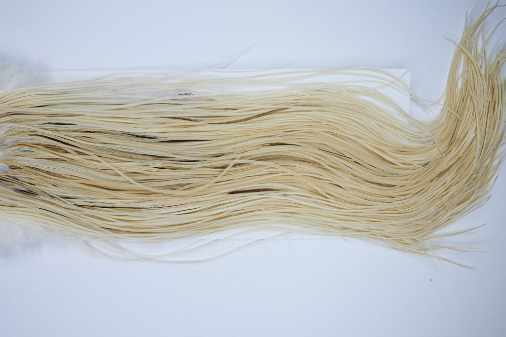 1595 Whiting Dry Fly Hackle, Gold Grade Midge Saddle Light Ginger Ties Sizes 16-18