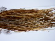 1670 Whiting Dry Fly Hackle, Pro Grade Midge Saddle Dark Barred Ginger Ties Sizes 16-20