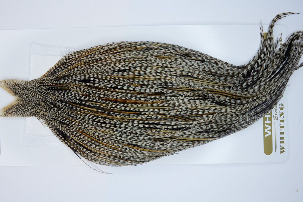 1721 Heritage Dry Fly Hackle, 1 Grade Rooster Cape Grizzly Variant Ties Size 8-22