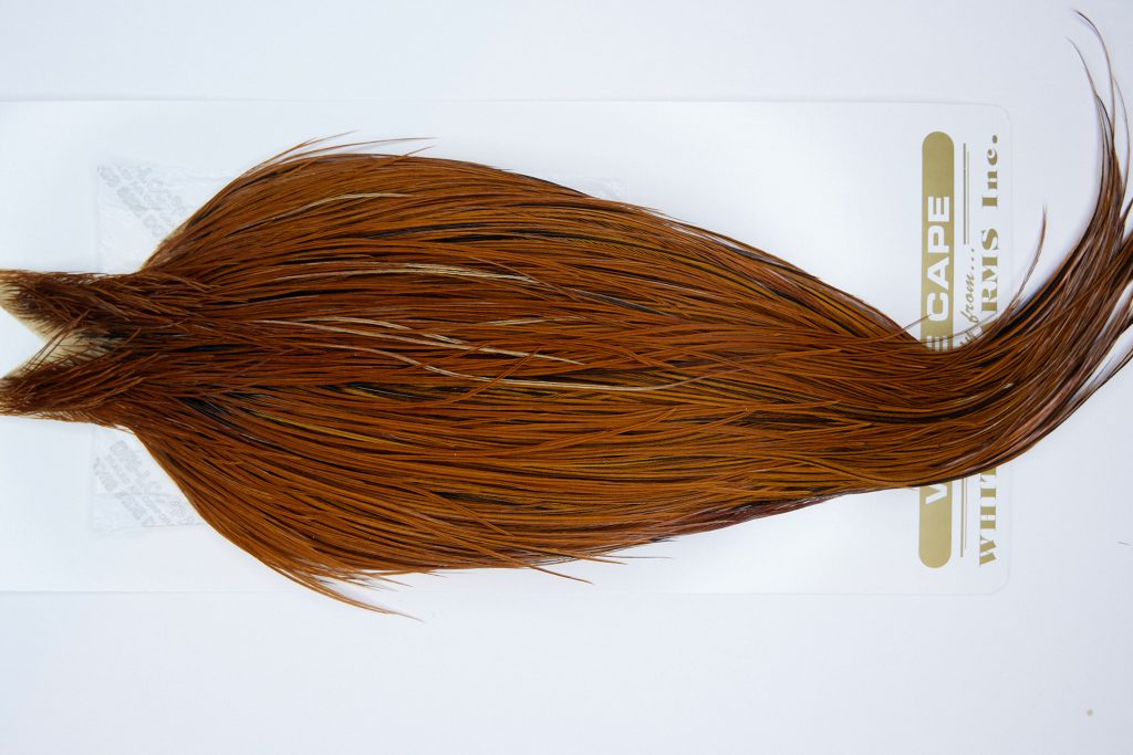 1733 Heritage Dry Fly Hackle, 1 Grade Rooster Cape Brown Ties Size 8-22