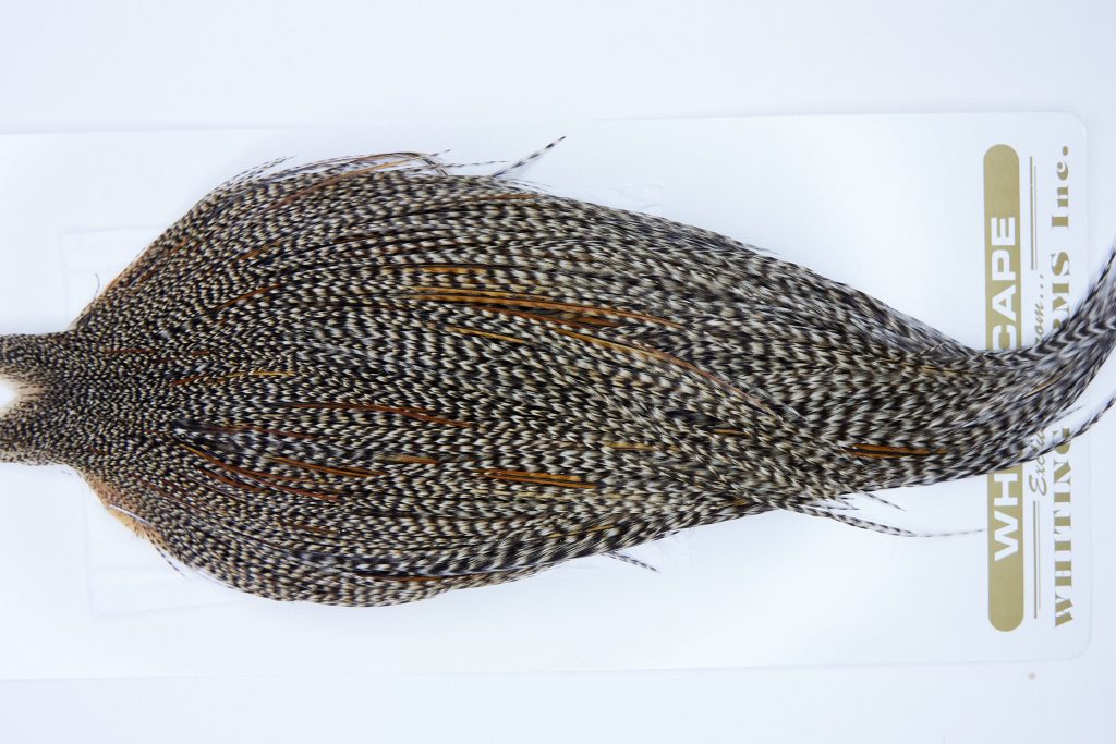Whiting Heritage Rooster Cape Dun Grizzly Fly Tying Hackle