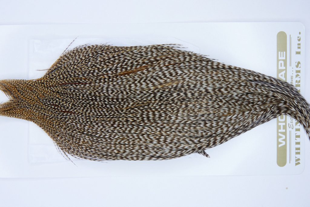 1768 Heritage Dry Fly Hackle, 2 Grade Rooster Cape Dun Grizzly Ties Size 8-22