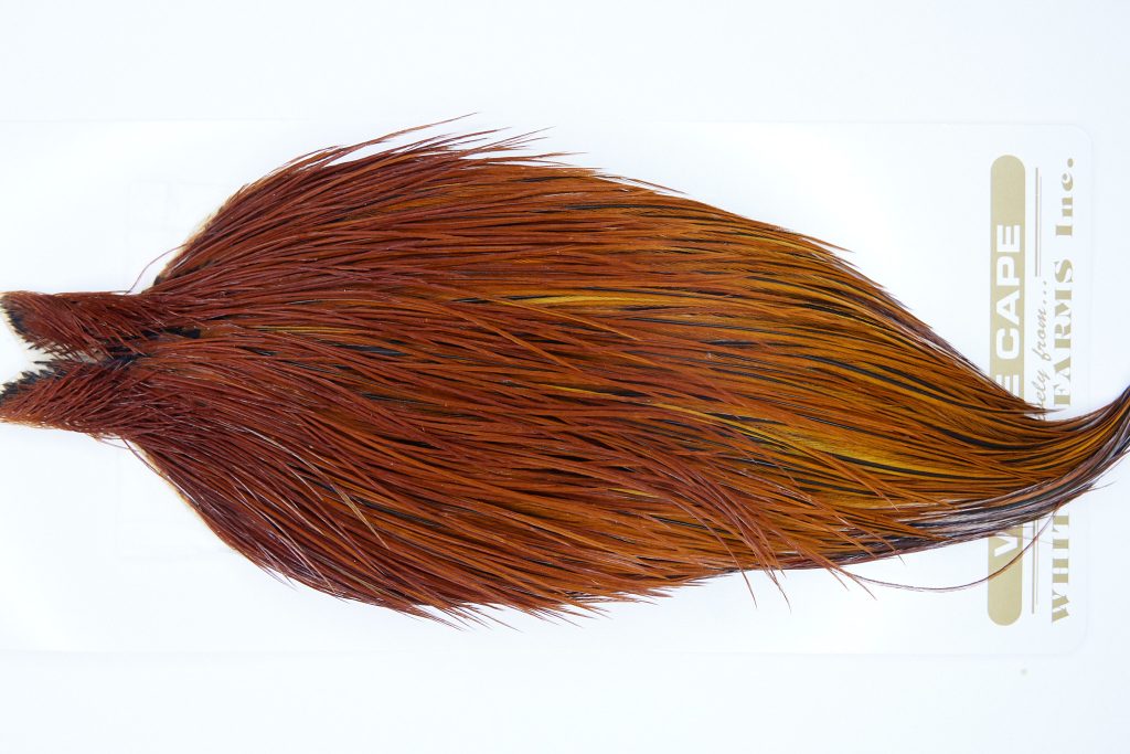 1770 Heritage Dry Fly Hackle, 2 Grade Rooster Cape Brown Ties Size 10-22