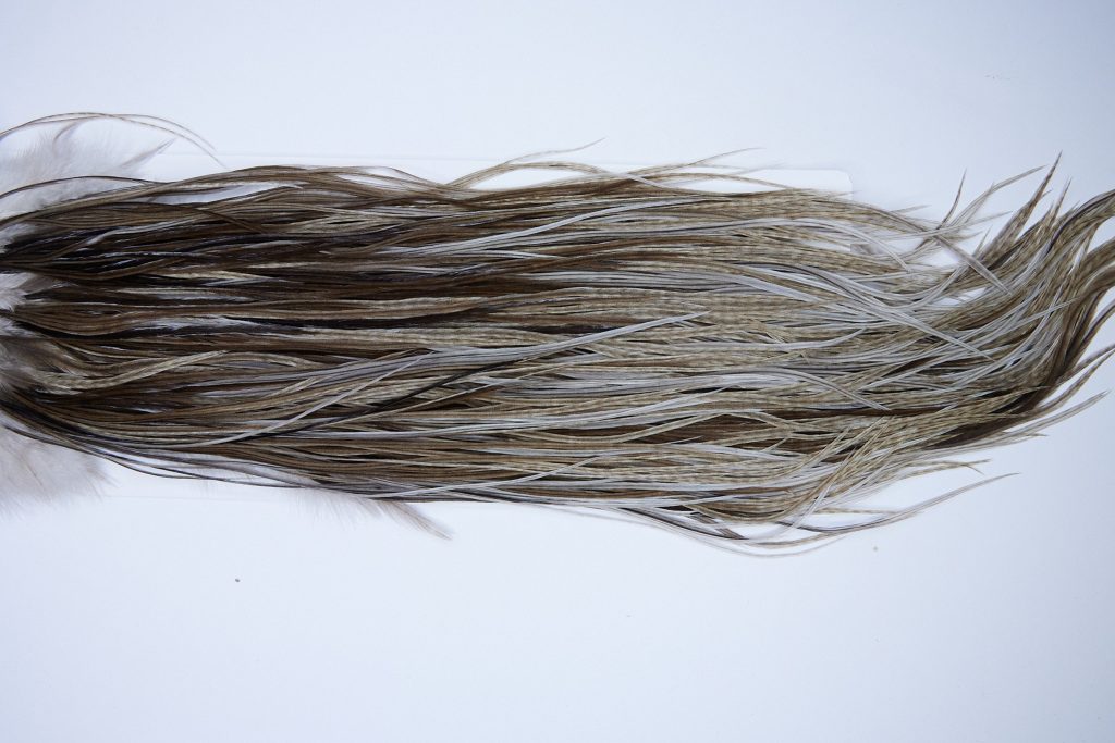 1781 Heritage Dry Fly Hackle, 1 Grade Rooster Saddle Heritage Dry Fly Hackle, Dun Ties Size 12-14
