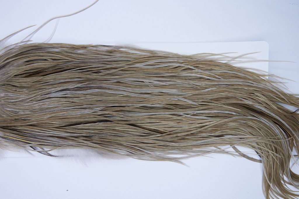 1785 Heritage Dry Fly Hackle, 1 Grade Rooster Saddle Heritage Dry Fly Hackle, Dun Ties Size 12-14