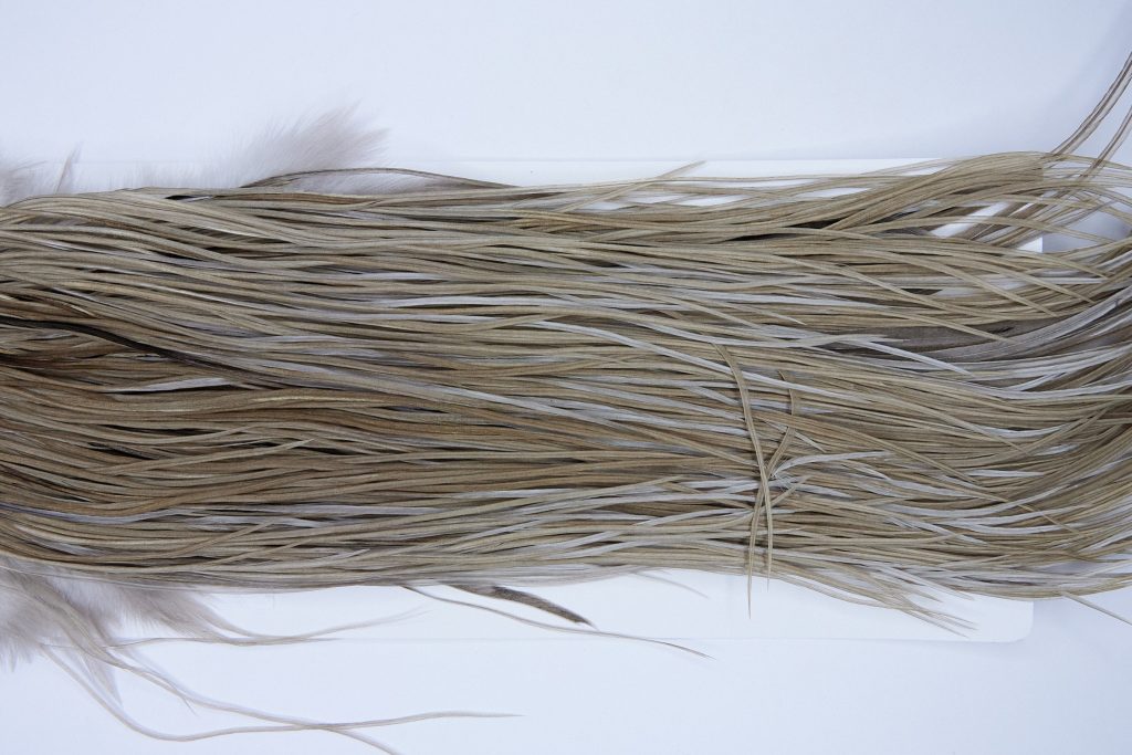 1786 Heritage Dry Fly Hackle, 1 Grade Rooster Saddle Heritage Dry Fly Hackle, Dun Ties Size 12-16