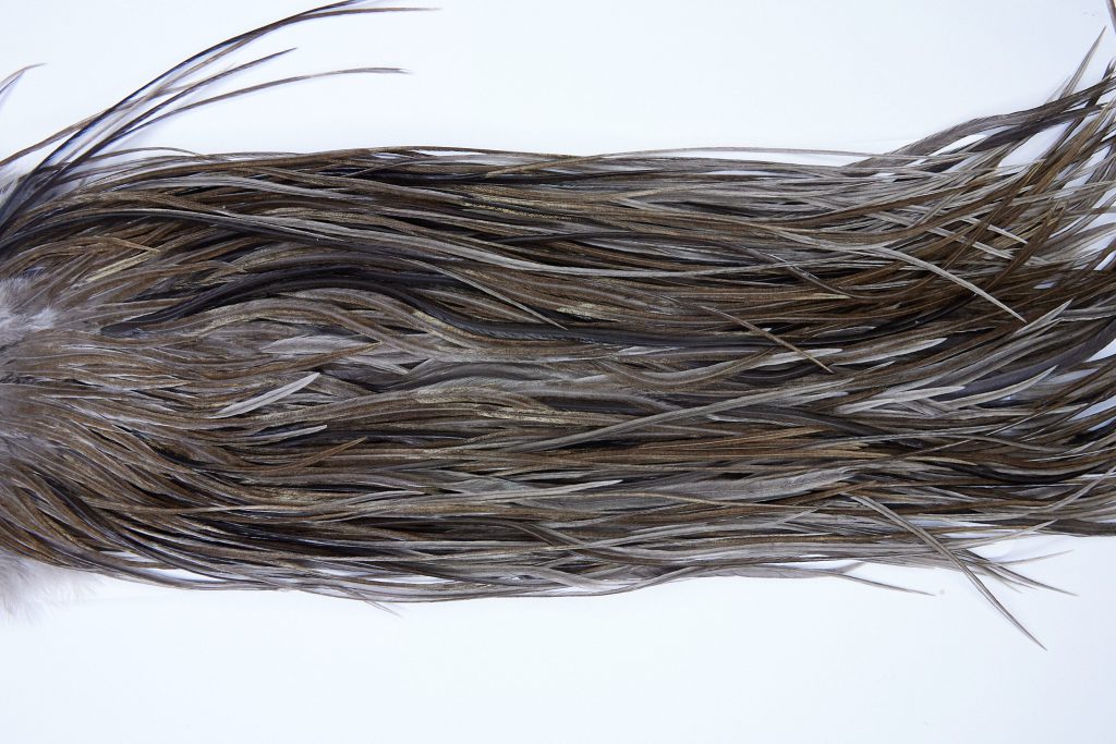 1787 Heritage Dry Fly Hackle, 1 Grade Rooster Saddle Heritage Dry Fly Hackle, Dun Ties Size 12-14
