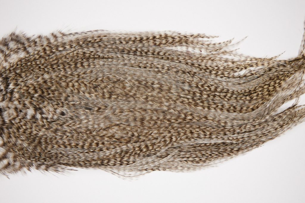 2556 Coq De Leon Dry Fly Hackle,  Rooster Saddle Grizzly