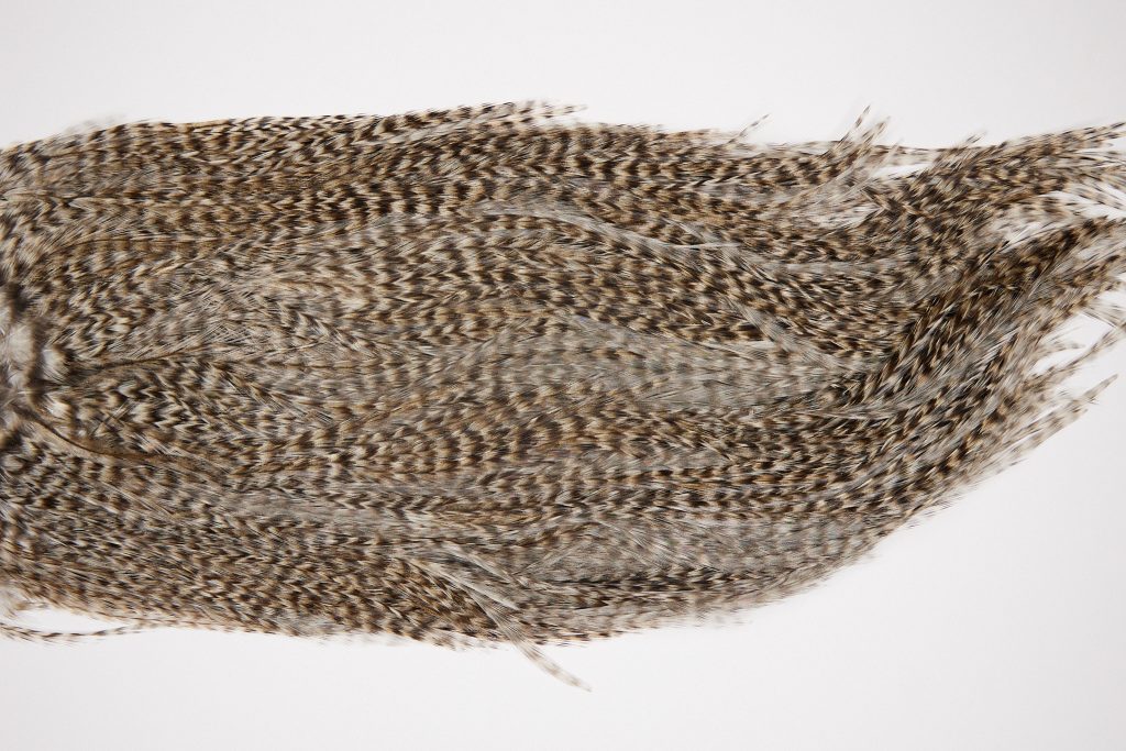 2566 Coq De Leon Dry Fly Hackle,  Rooster Saddle Grizzly