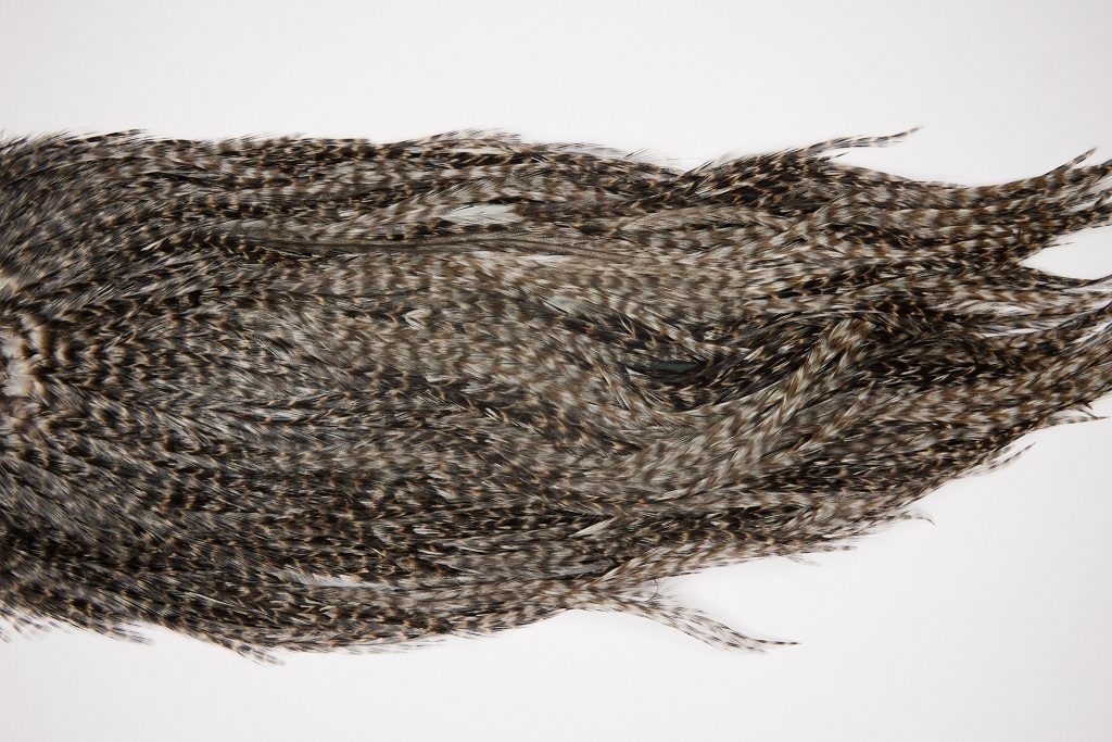 2569 Coq De Leon Dry Fly Hackle,  Rooster Saddle Grizzly