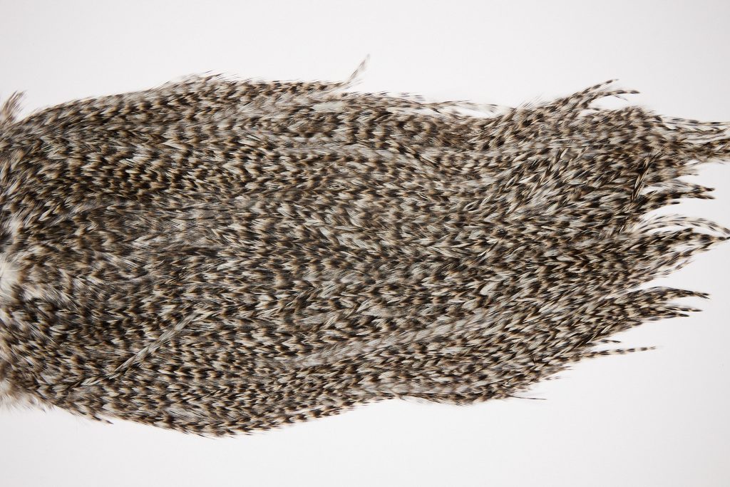 2572 Coq De Leon Dry Fly Hackle,  Gold Grade Rooster Saddle Grizzly