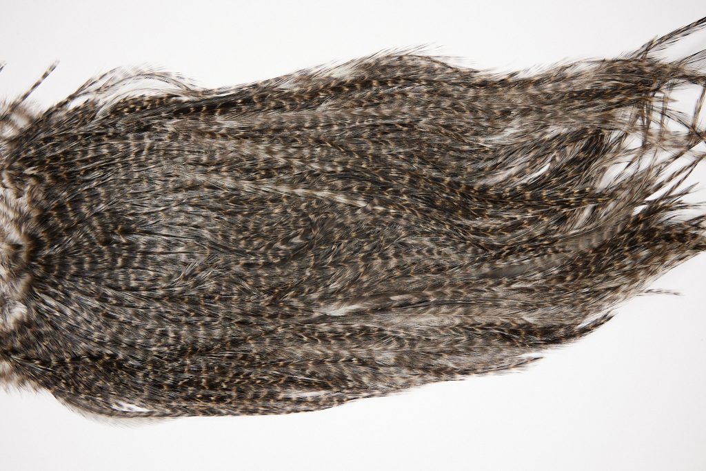 2573 Coq De Leon Dry Fly Hackle,  Rooster Saddle Grizzly