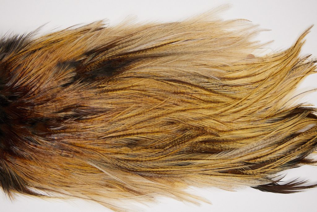 2551 Coq De Leon Dry Fly Hackle,  Silver Grade Rooster Saddle Medium Ginger