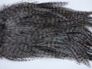 3056 Coq De Leon Dry Fly Hackle,  Bronze Grade Rooster Saddle Grizzly Variant