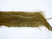 3288 Whiting Dry Fly Hackle, Bronze Grade Rooster Saddle Grizzly Golden Olive Ties Size 14-16