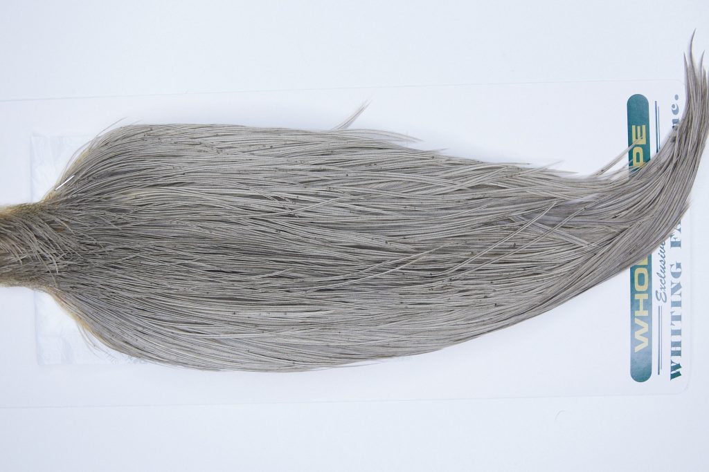 3349 Hebert Dry Fly Hackle, Pro Grade Rooster Cape Light Grey Dun Ties Size 8-20
