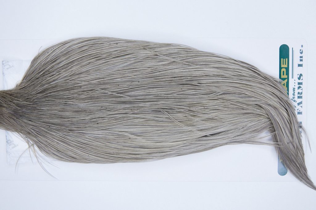 3350 Hebert Dry Fly Hackle, Pro Grade Rooster Cape Light Grey Dun Ties Size 10-24