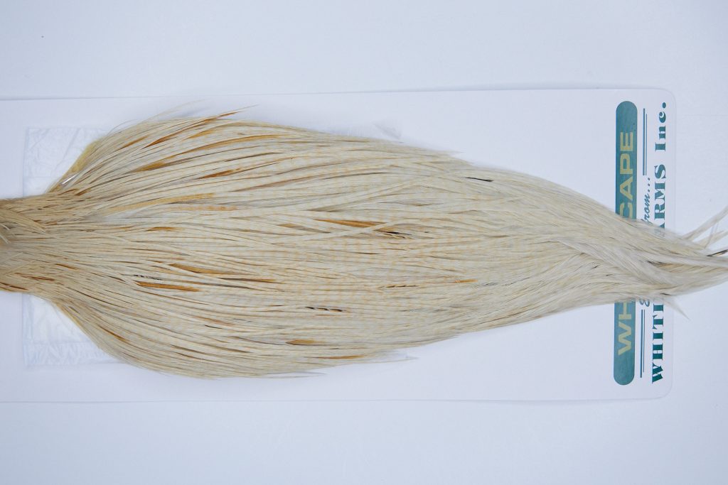 3391 Hebert Dry Fly Hackle, Bronze Grade Rooster Cape Pale Watery Dun Ties Size 8-24