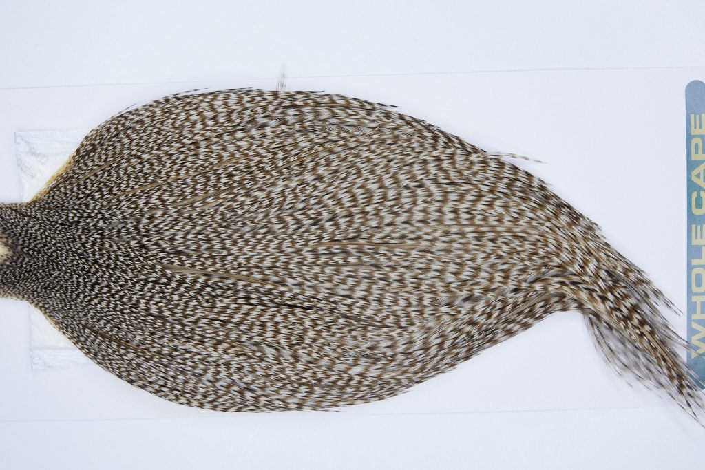 3404 Hebert Dry Fly Hackle, Pro Grade Rooster Cape Dun Grizzly Ties Size 8-22