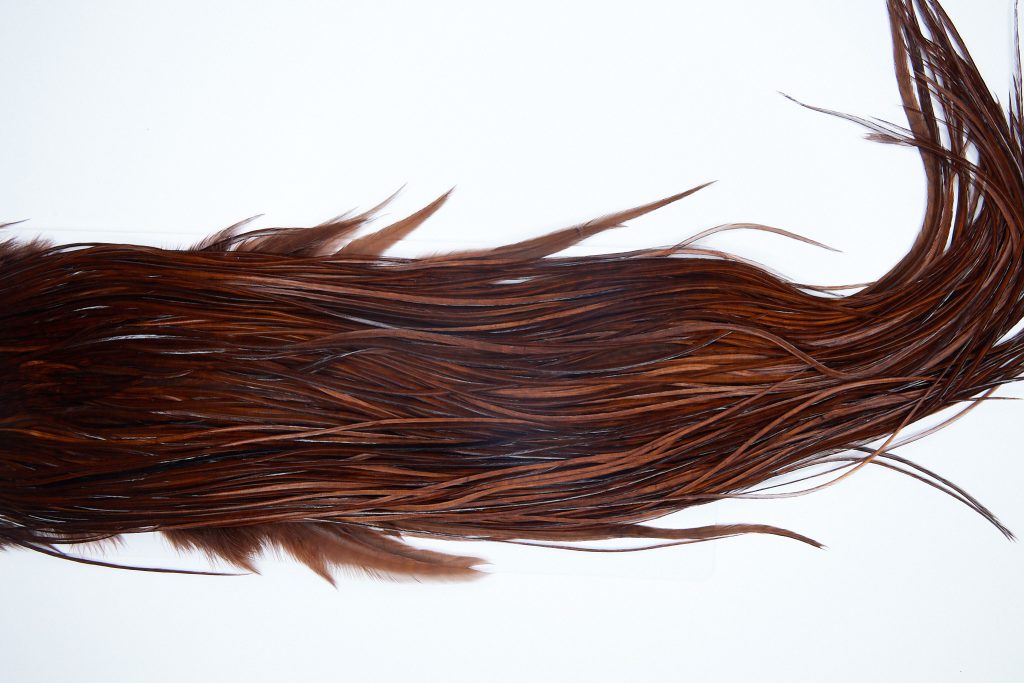 3420 Hebert Dry Fly Hackle, Pro Grade Rooster Saddle Coachman Brown Ties Size 14-16