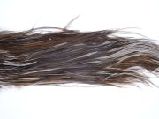 3440 Hebert Dry Fly Hackle, Bronze Grade Rooster Saddle Dark Brown Dun Ties Size 10-14