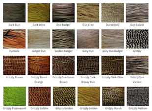 Whiting Hackle Colors