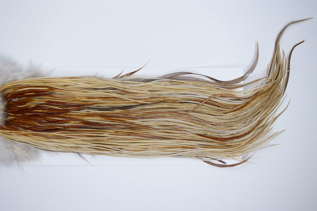 1789 Heritage Dry Fly Hackle, Honey Dun #1 Grade Rooster Saddle, Ties Sizes 14-16