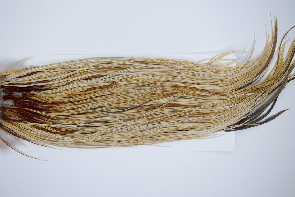 1791 Heritage Dry Fly Hackle, Honey Dun #1 Grade Rooster Saddle, Ties Sizes 14-18