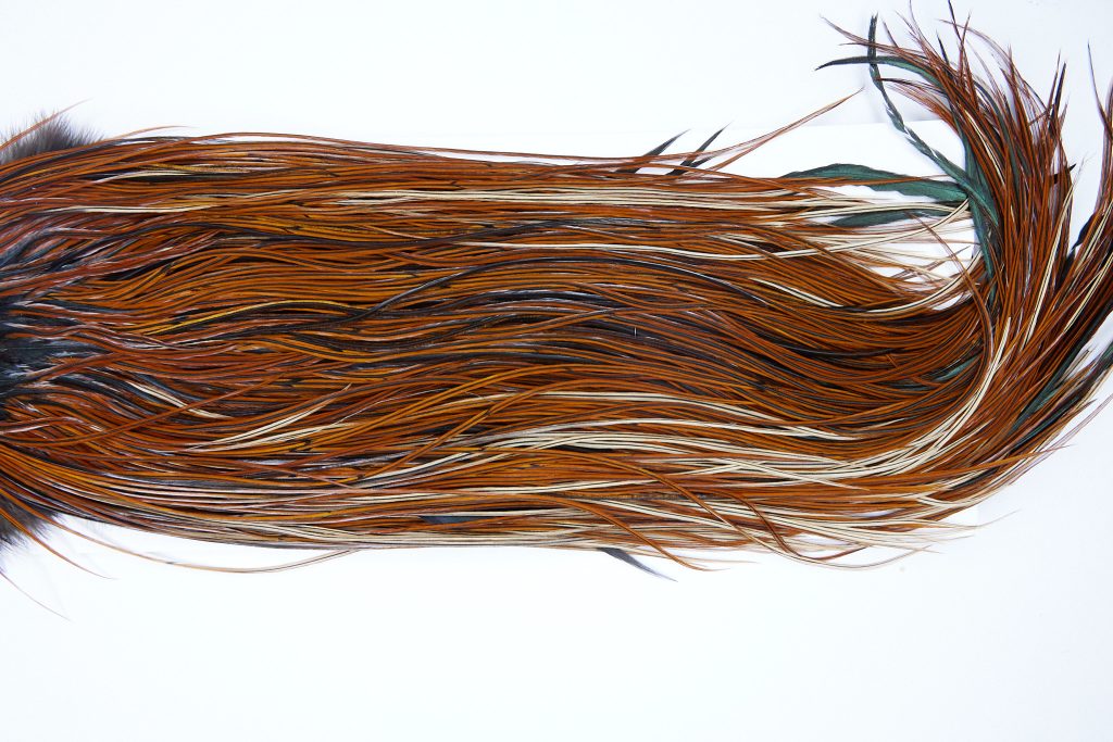 1822 Heritage Dry Fly Hackle, 1 Grade Rooster Saddle Furnace Ties Size 14-16