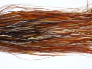 1907 Heritage Dry Fly Hackle, 2 Grade Rooster Saddle Brown Ties Size 14-16