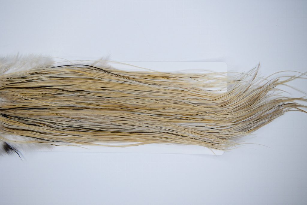 1945 Heritage Dry Fly Hackle, Light Ginger Dun #2 Grade Rooster Saddle, Ties Sizes 18-20