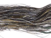 1956 Heritage Dry Fly Hackle, 2 Grade Rooster Saddle Grizzly Variant Ties Size 14-16